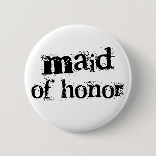 Svart text för maid of honor knapp