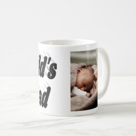 Svart text för Pappa-foto Kaffemugg