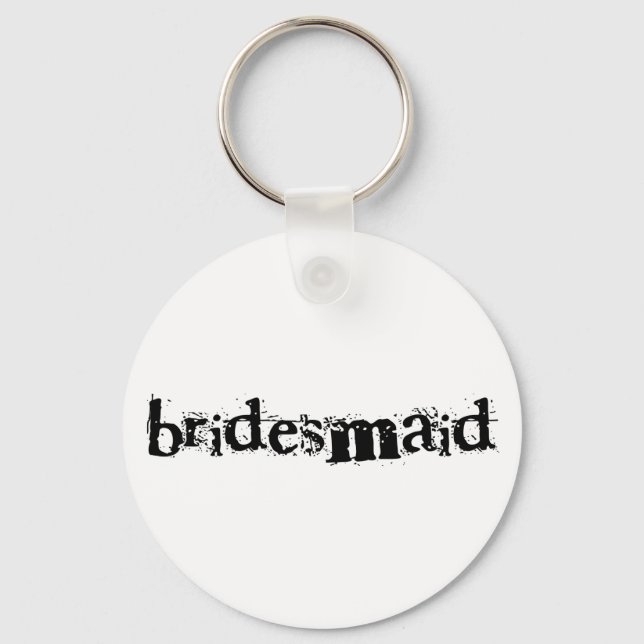 Svart text i Bridesmaid Nyckelring (Framsida)
