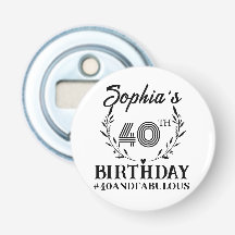 Svart text i Cute 40:e födelsedagen Firande Namn