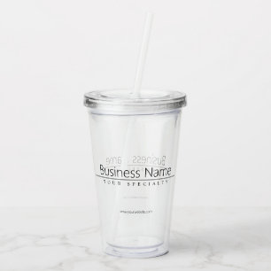 Svart text i enkel klass take away mugg