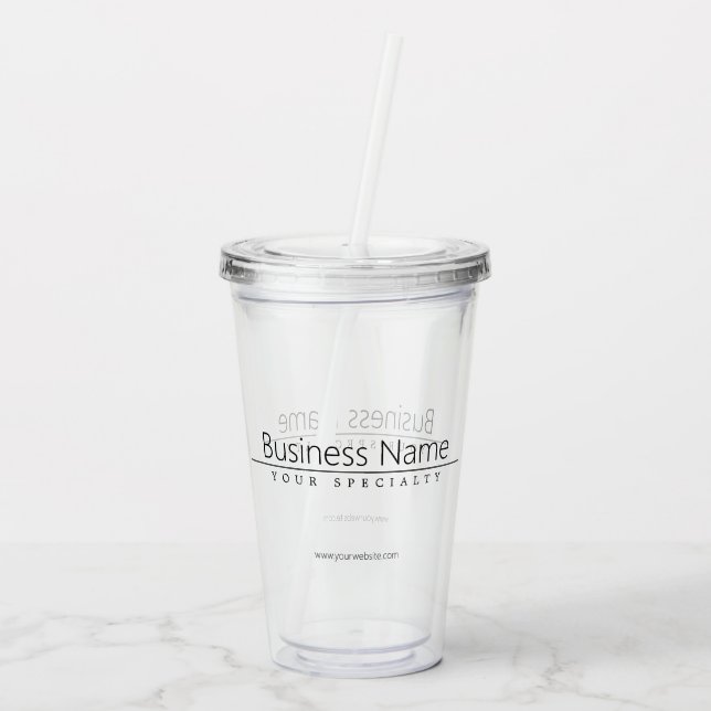 Svart text i enkel klass take away mugg (Baksida)
