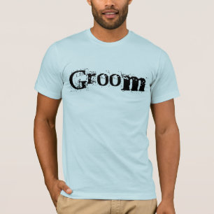 Svart text i Groom T-shirt