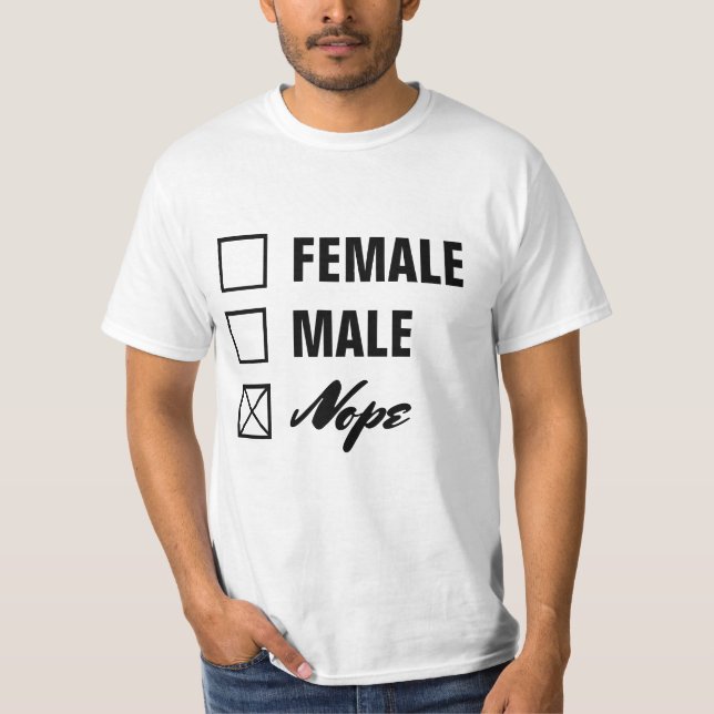 Svart text i kontrollista för icke-binär Gender T Shirt (Framsida)