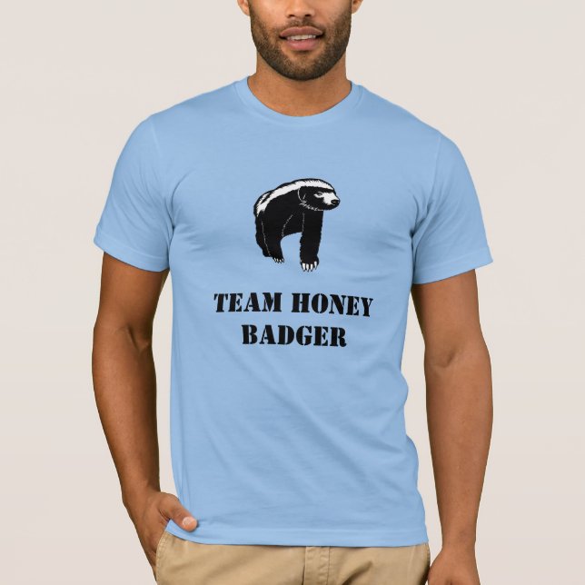 Svart text i teamet Honey badger - stor design T-S T Shirt (Framsida)