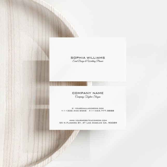 Svart text med enkel minimal Anpassningsbar för de Visitkort (Skapare uppladdad)