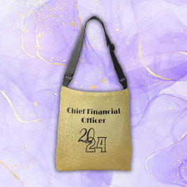 Svart text om guld - monogram | axelväska