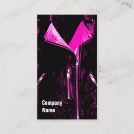 Svart text på läder-Rosa-affärskortet Visitkort