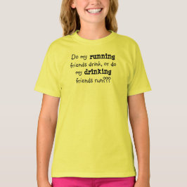 Svart text: Rinnande vänner & drickavänner Tee Shirt