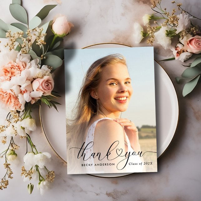 Svart text studenten tack du kort (Skapare uppladdad)