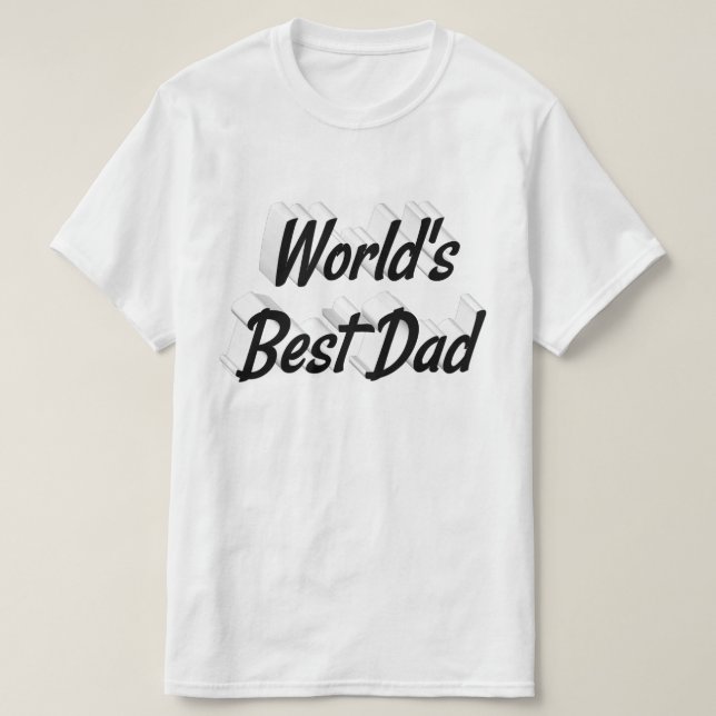 Svart text T-Shirt på bästa Pappa Fars dag (Design framsida)