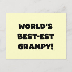 Svart Text Världens Bästa-est Grampy Gåvor Vykort