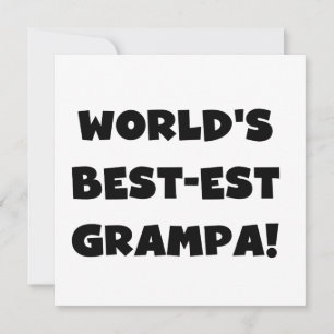 Svart text World's Best Grampa T-shirts Gifts
