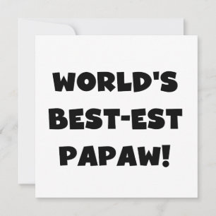 Svart text World's Best Papaw Gifts
