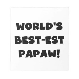Svart text World's Best Papaw Gifts Anteckningsblock