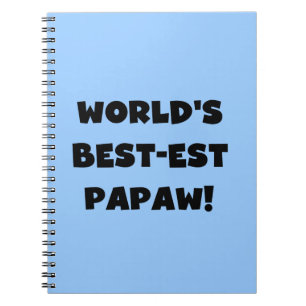 Svart text World's Best Papaw Gifts Anteckningsbok