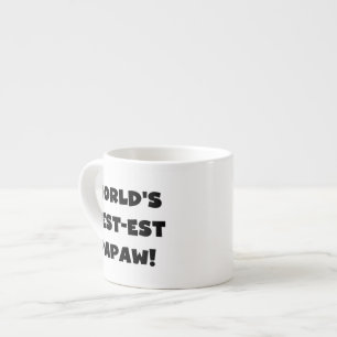 Svart text World's Best Papaw Gifts Espressomugg
