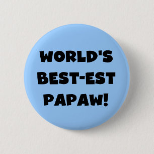 Svart text World's Best Papaw Gifts Knapp