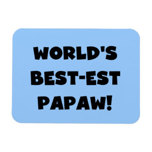 Svart text World's Best Papaw Gifts Magnet
