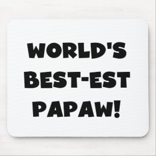 Svart text World's Best Papaw Gifts Musmatta