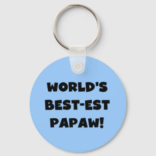 Svart text World's Best Papaw Gifts Nyckelring