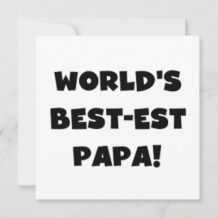 Svart text World's Best Pappa Tshirts and Gifts