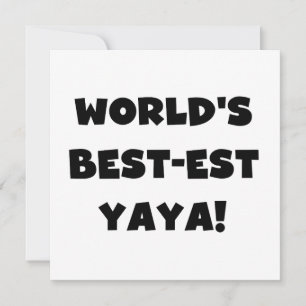 Svart text World's Best Yaya Gifts