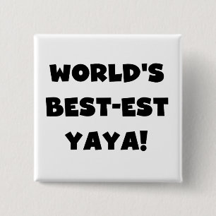 Svart text World's Best Yaya Gifts Knapp