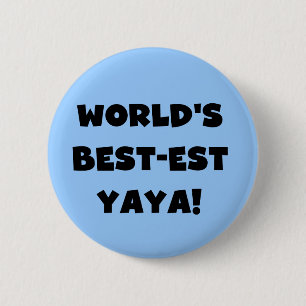 Svart text World's Best Yaya Gifts Knapp