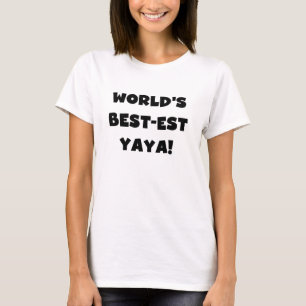 Svart text World's Best Yaya Gifts Tee