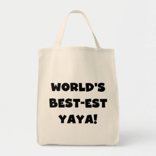 Svart text World's Best Yaya Gifts Tygkasse