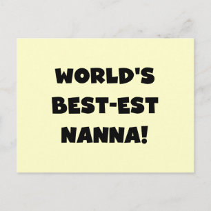 Svart textBäst-est Nanna T-tröja och gåvor Vykort