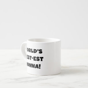 Svart textBäst-est Nonna T-tröja och gåvor Espressomugg