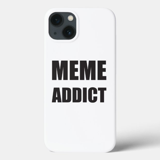 Svart textdesign för "Meme Addict" (Baksida)