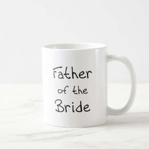Svart textfar av bruden kaffemugg