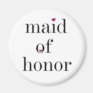 Svart textmaid of honormagnet magnet