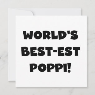 Svart textpresentationer i världens bästa poppi-fo
