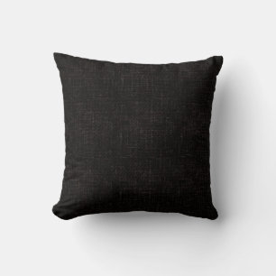 Svart texturerad enfärgad kudde