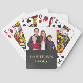 Svart texturerad monogram i fotofamiljen casinokort