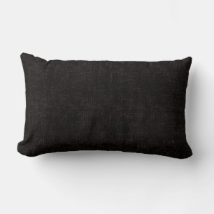 Svart texturerad solid färg lumbarkudde