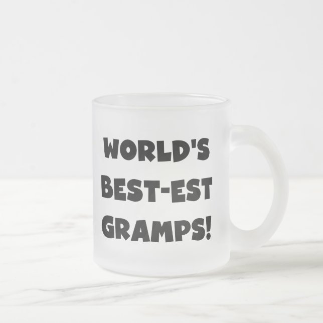 Svart textvärldens bästa Gramps-gåvor Frostad Glasmugg (Höger)
