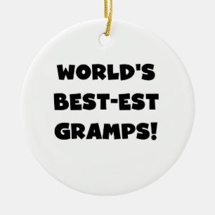 Svart textvärldens bästa Gramps-gåvor Julgransprydnad Keramik