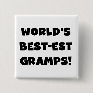 Svart textvärldens bästa Gramps-gåvor Knapp