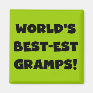 Svart textvärldens bästa Gramps-gåvor Magnet