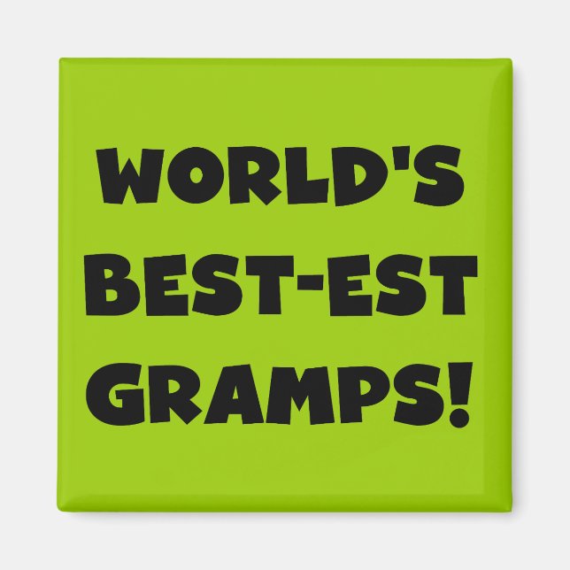 Svart textvärldens bästa Gramps-gåvor Magnet (Framsidan)
