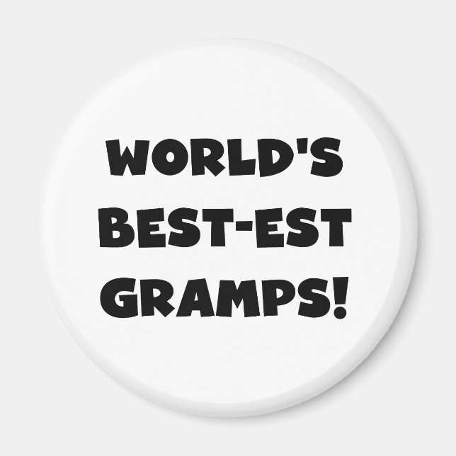 Svart textvärldens bästa Gramps-gåvor Magnet (Framsidan)