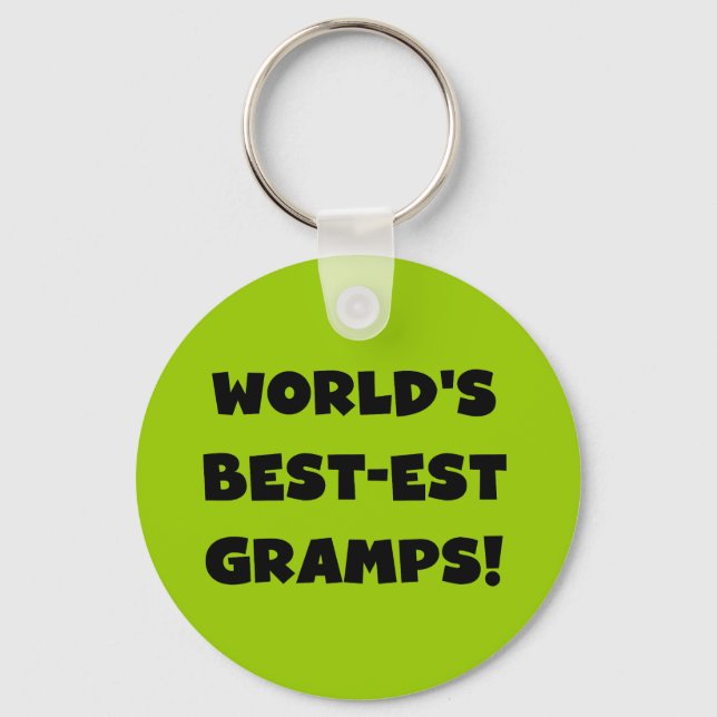 Svart textvärldens bästa Gramps-gåvor Nyckelring (Framsida)