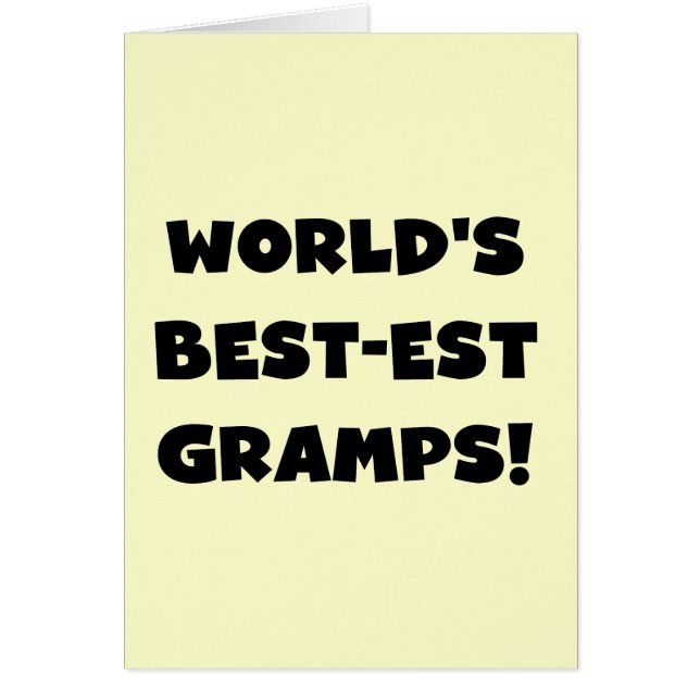 Svart textvärldens bästa Gramps-gåvor OBS Kort (Framsidan)