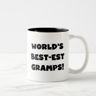 Svart textvärldens bästa Gramps-gåvor Två-Tonad Mugg