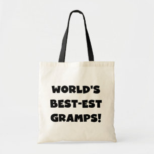 Svart textvärldens bästa Gramps-gåvor Tygkasse